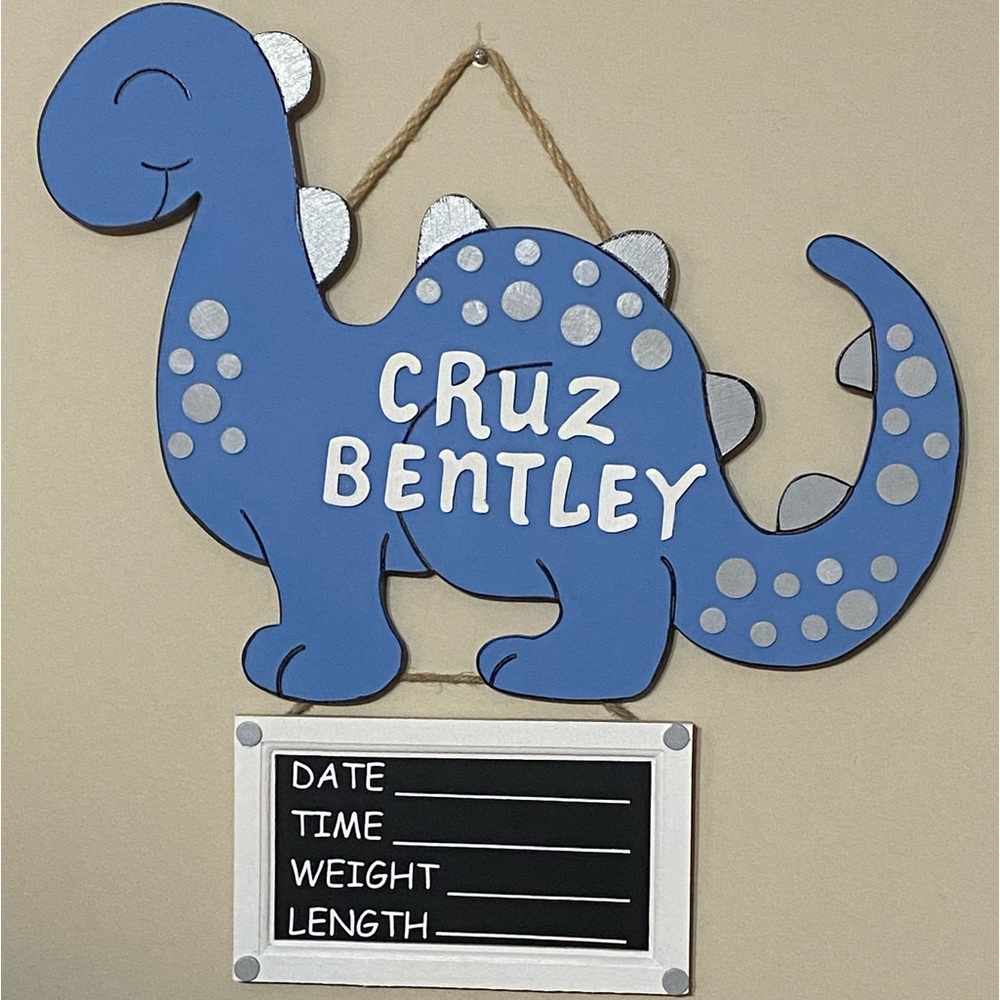 Customized Birth Announcement Door Sign